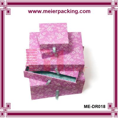 China Custom Pink color Printed Sliding Drawer Box for Cosmetic Products with different size for sale