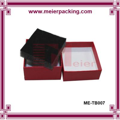 China Luxury Custom red texture paper Packaging Cardboard Boxes with sponge for earrings Manufacterer for sale