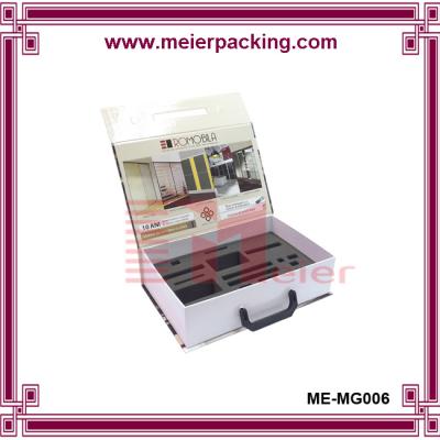 China Luxury design custom printing magnetic paper box packaging with handle and foam insert for sale