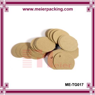 China Top Quality Customized Brown Color Paper Garment Hang Tag, Hangtag with round shape for sale