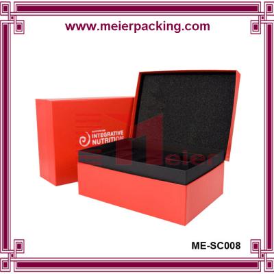 China Luxury red color printing books shape clamshell packaging recycled paper cosmetic gift boxes for sale