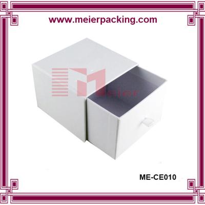 China Matte white printing drawer candle packaging box candle paper box with custom size for sale