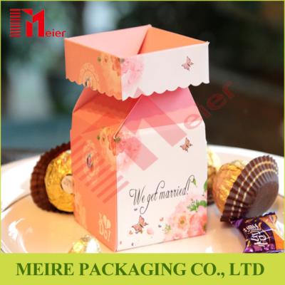 China New design printing small foldable gift boxes wholesale for wedding candy packaging for sale