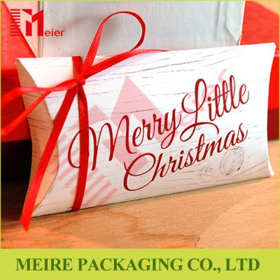 China Merry Christams pillow box manufacturers custom printed pillow paper boxes supplier for sale