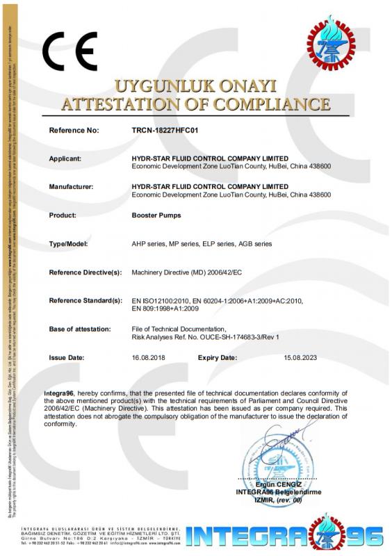 CE - Hydr-Star Fluid Control Company Limited