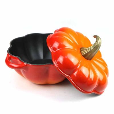 China 24 Cm Diameter Pumpkin Shape Melting Soup Non Stick Smokeless Viable Pots for sale