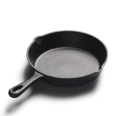 China Durable Cast Iron Black Frying Pan With Cast Iron Handle for sale