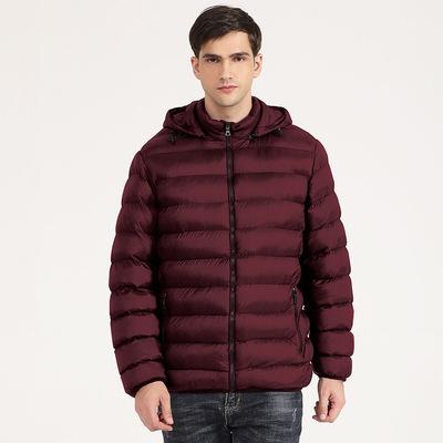 China New waterproof men's autumn and winter Amazon cotton suit Europe and the United States border pure color light cotton men's short jacket for sale