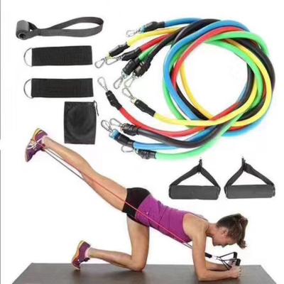 China Exercise Resistance Bands 11 Pcs One Set Exercise Yoga Tubes Pull Rope Rubber Elastic Expander Bands Set Fitness Latex Resistance Bands for sale