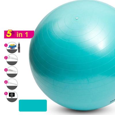 China Round Extra Thick Fitness Exercise Ball (65-75cm) Yoga Ball Chair, Heavy Duty Stability Ball, Birthing Ball With Quick Pump for sale