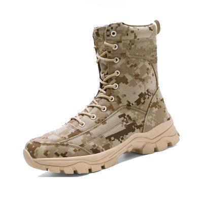 China Combat Steel Military Desert Army Chinese Toe Tactical Boots, Lightweight Canvas Training Boots Breathable Outdoor Boots SNS72391 for sale