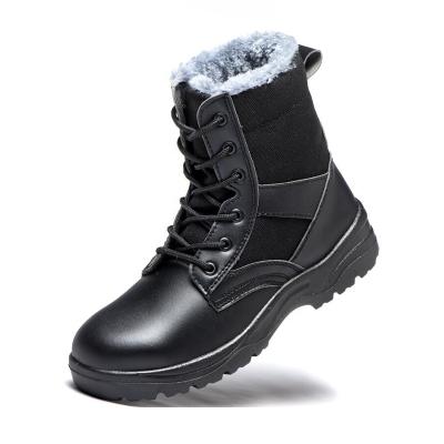 China Steel Toe High Ankle Black Safety Shoes, Winter Insurance Safety Work Boots RH186 for sale