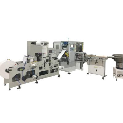 China High Quality Fully Automatic Adhesive Label Slot And Turret 4 Axes No Stop Rewinding Machine for sale