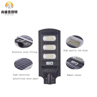 China ROAD street lamp lithium battery waterproof super bright solar street light IP66 outdoor solar light for sale