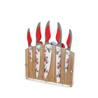 China Sustainable Wholesale Stainless Steel Kitchen Knife Sets With Block Kitchen for sale