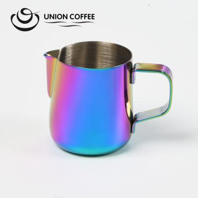 China Factory Direct Sales Viable Personalized Customization Colorful Stainless Steel Milk Frothing Jug Pitcher for sale