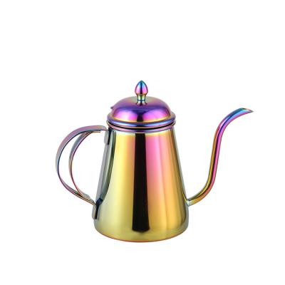 China New Viable Custom Color Stainless Steel Hand Drip Coffee Gooseneck Kettle Coffee Drip Kettle for sale