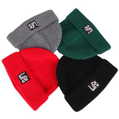 China COMMON High Quality Customize Knitted Beanie Short Skull Hat Winter Knit Fisherman Beanie for sale