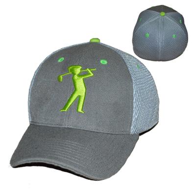 China COMMON Fitted Hat Mesh Plain Sporty Baseball Cap With Embroidery Logo for sale