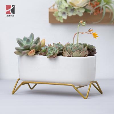 China Decor 2020 6.7 Inch Oval Nordic Indoor Decorative White Ceramic Planter Bulk Flower Pot For Succulent Plant for sale