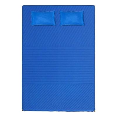 China Oxford Double Self Inflating Camping Sleep Pad Ultralight Inflatable Mat With 2 Pillows for sale