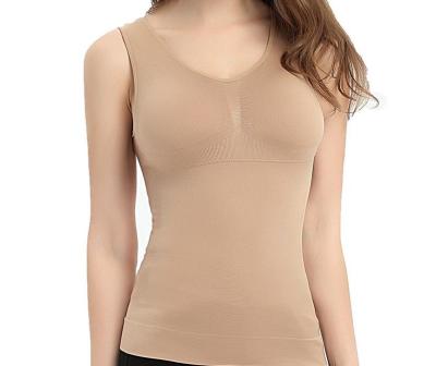 China Viable Women's Seamless Shapewear Tank Top Tummy Control Slimming Camisole With Removable Pads for sale