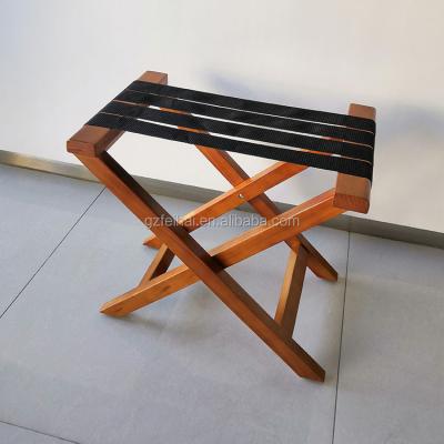 China Hotel Furniture Durable Hot Selling Solid Wood Foldable Luggage Rack For Luggage for sale