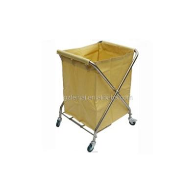 China Laundry Trolley Trolley Cart Canvas X Frame With Bag 60*59*90 for sale