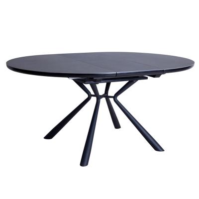 China Nordic Home Furniture Round Extendable Hot Selling Dining Table Raised Seat 4-6 Small Apartment Dining Table for sale