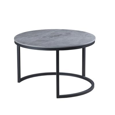 China Factory wholesale adjustable modern ceramic top black frame chrome coffee table multifunctional coffee table(other) plated iron for sale