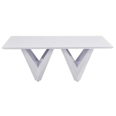 China (Other)Modern Coffee Table Centerpiece Table Design Adjustable Hot Selling White High Gloss MDF Dining Coffee Table for sale