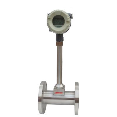 China Digital 24V 150mm Vapor Vortex Air Flow Meter 4-20ma Hydrogen Lpg Propane Flow Meter Vortex Flow Meter for sale