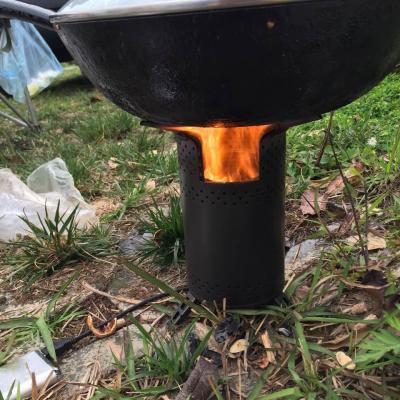 China Mini Stove Flame Cube Wood Outdoor Portable Steel Wood Camping Stove Biomass Burning Stove for sale