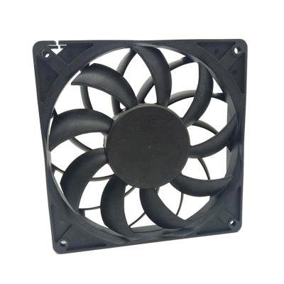 China Ventilation Cooling 14025 140x140x25mm 12V 24V 48V DC Exhaust Fan Axial Flow Free Standing Low Noise Brushless Radiator Fan for sale