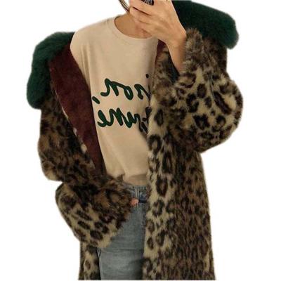 China New Style Winter Fashion Clothes Anti-Shrink Leopard Print Faux Fur Coat For Young Lady With Competitive Price for sale