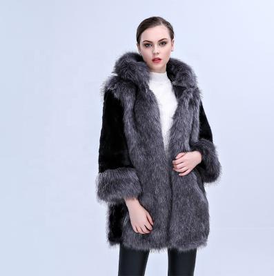 China Russia Anti-Shrink Faux Mink Fox Coat Winter Wear Faux Raccoon Fur Coat For Women for sale