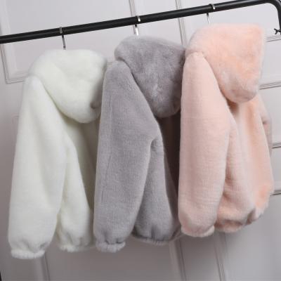 China Mink Rabbit Fur Black White Gray Jacket Winter Coat Spring Anti-Shrink Pink Coat Short Pattern for sale