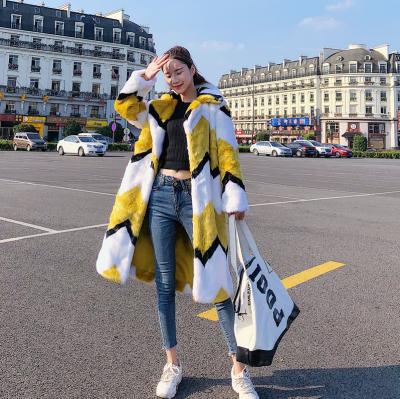 China Fashion Latest Wholesale Custom Anti-Shrink Multi Color Women Smudge Chinchilla Winter Faux Fur Coat Long for sale