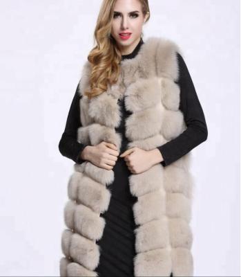 China Breathable Longer Waistcoat&Vest Mink Fox Rabbit Gray For Waistcoat Lady Women Women for sale