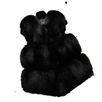 China Viable Faux Fur Women Invest and Lady Short Fox Fur Vest 3 Row Vest Pattern Winter Plus Size for sale