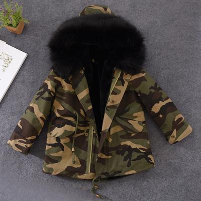 China Anti-wrinkle The Latest Hooded Style Child Faux Rabbit Fur Parka Coat &Jacket For Girl Winter for sale