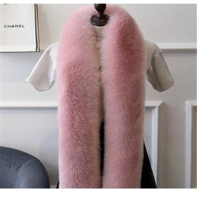 China Plain Dyed Large Winter Women Faux Fur Scarves Warm Type Mixed Colors Fur Collar Shawl for sale