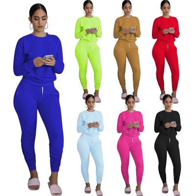 China 2022 QUICK DRY thickened sports pants suit women's two-piece pants set with pockets for sale