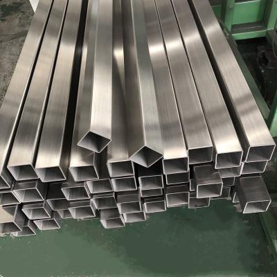 China Industry/construction section rectangle hairline stainless steel tube hollow square pipe ss 316 ss 304 ss 201 decorative for sale