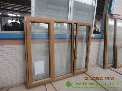 China Wood Clad Aluminum Window & Door For  Villas/Apartment, with Insulating Double Glass for sale