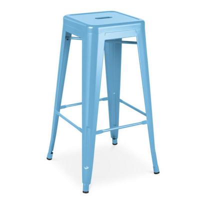 China Modern Wholesale Commercial Furniture Stacking Metal Industrial Bar Stool Modern Style Bar Stool High Metal Chair for sale