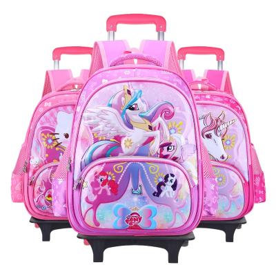 China 3D EVA Character Kids Anti-theft School Bags With Trolley For Boys Girls for sale