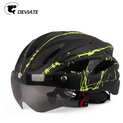 China Main Safeguard Stay Out Safety Main Sports Sun Factory Price Road Bicycle Guard Helmet Riding Bike Cycling Helmets With Magnetic Glass for sale