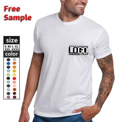 China wholesale100% Cotton 210g Slim Fit QUICK DRY Slim Fit Men's T-shirt Custom Private Label T-shirt for sale