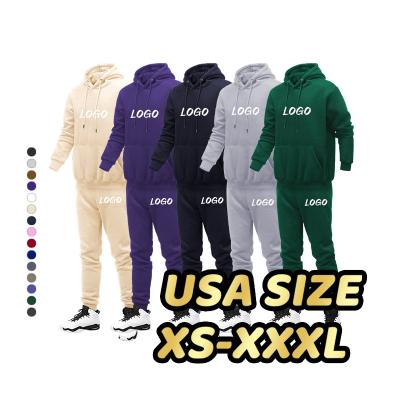 China New breathable unisex plain sweatsuits custom supplier hoodie embroidery tracksuit with custom logo for sale